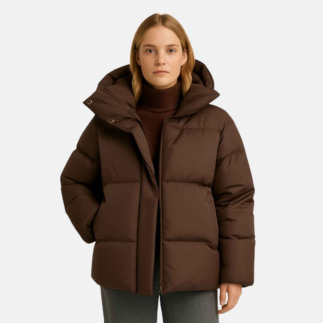 Emma Dames Puffer Jas Met Capuchon En Rits