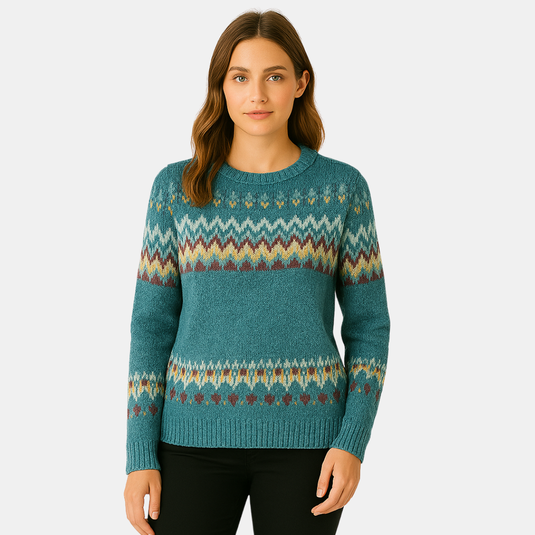 Estella Dames trui met Scandinavisch patroon