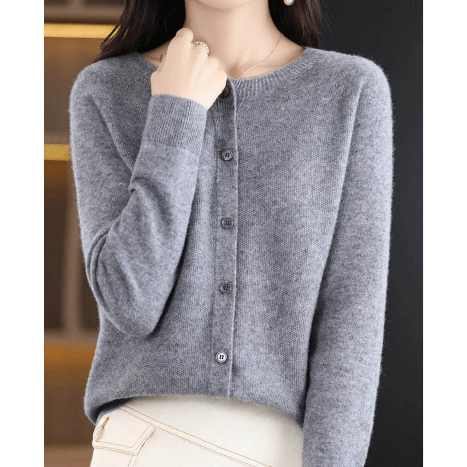 Faith Cardigan voor dames met knoopsluiting