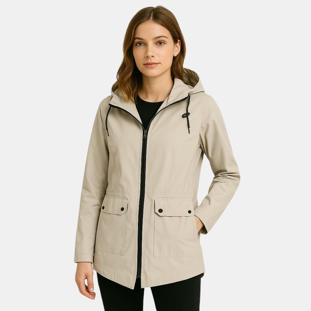 Francine Dames softshell jas met capuchon en zakken