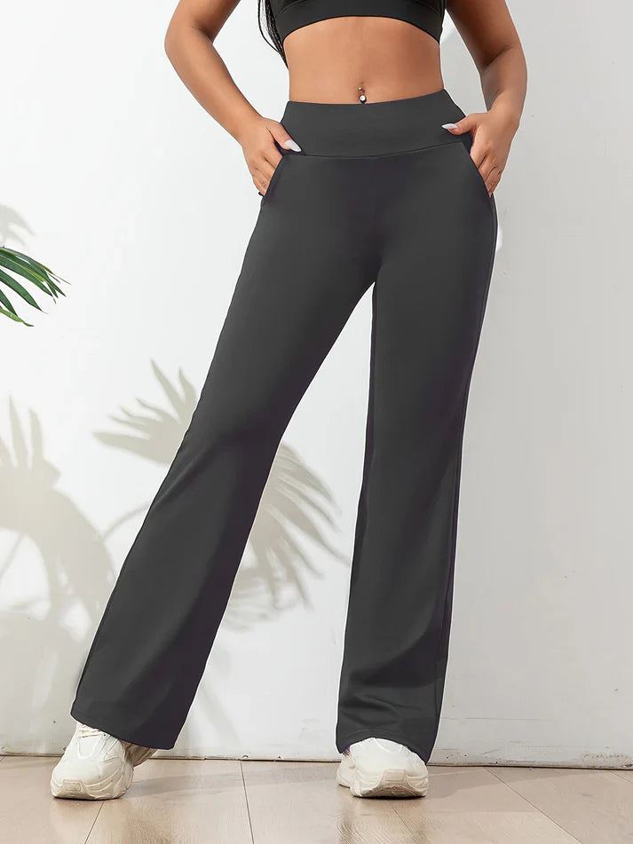 Francine dames flared broek met hoge taille
