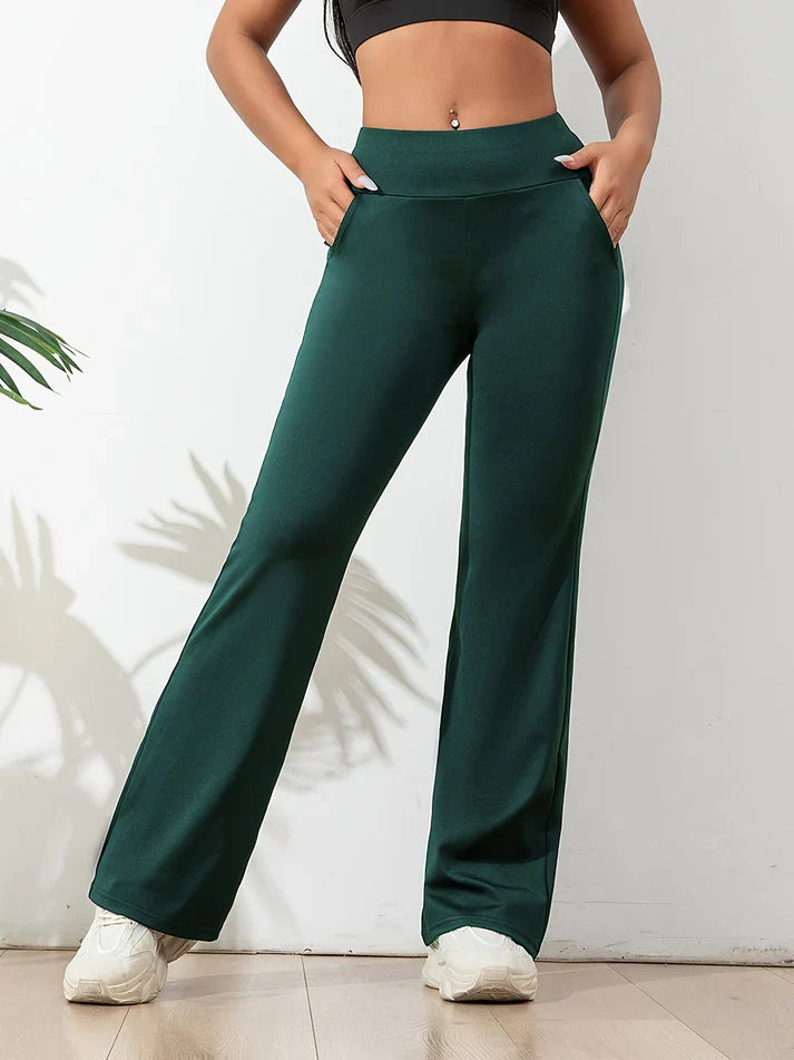 Francine dames flared broek met hoge taille