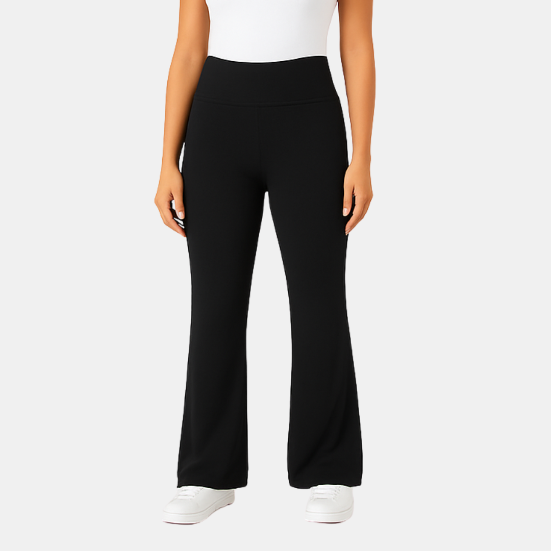 Francine dames flared broek met hoge taille