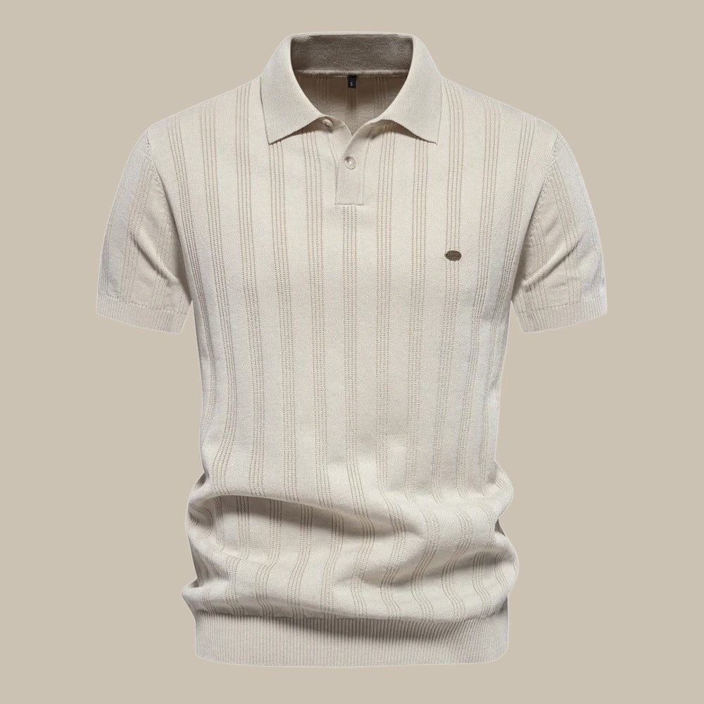 Gestreepte Heren Polo Met Kraag
