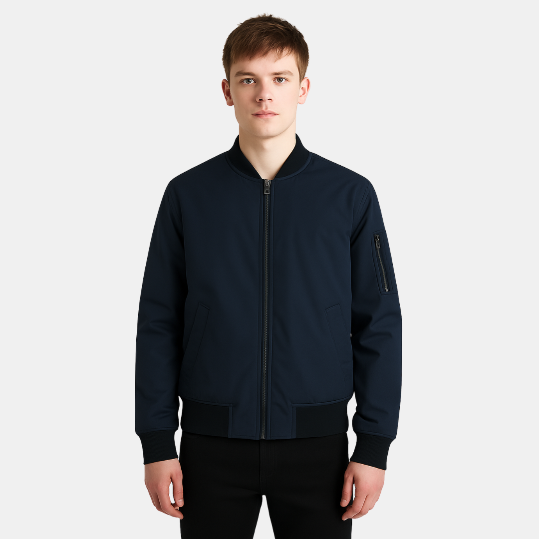 Heren Bomberjas Met Rits En Sportieve Pasvorm