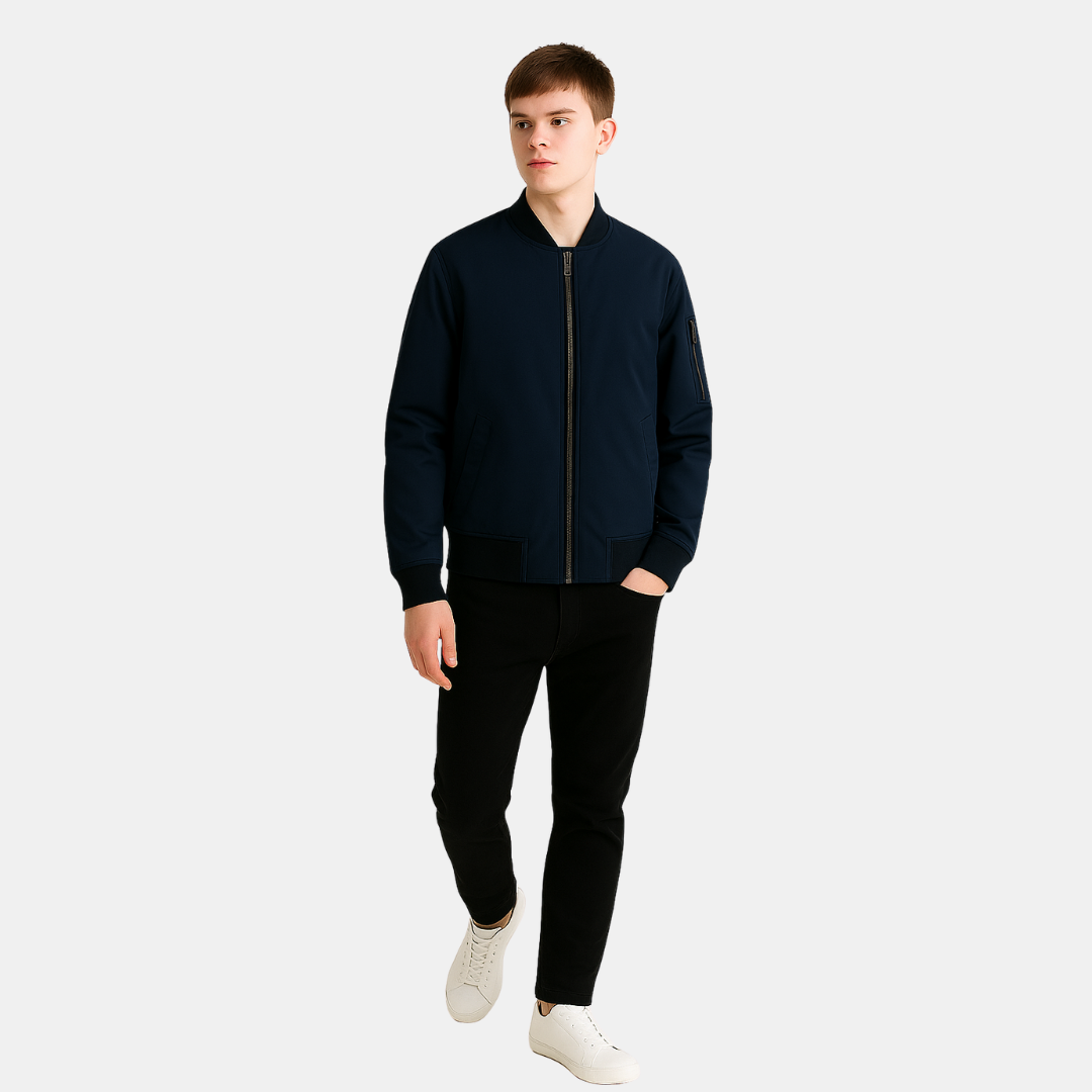 Heren Bomberjas Met Rits En Sportieve Pasvorm