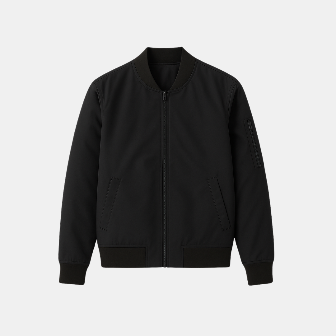 Heren Bomberjas Met Rits En Sportieve Pasvorm