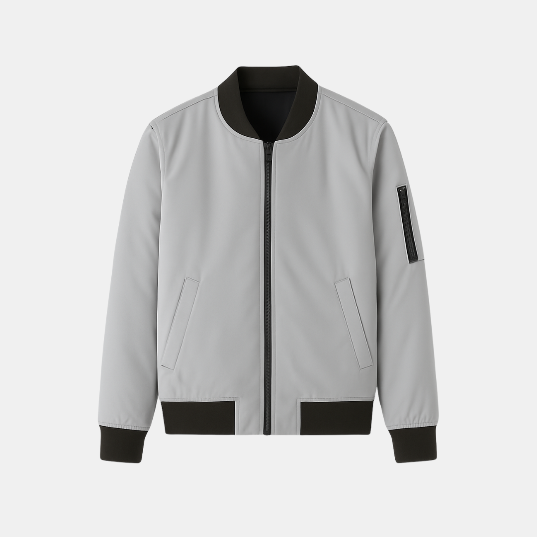 Heren Bomberjas Met Rits En Sportieve Pasvorm