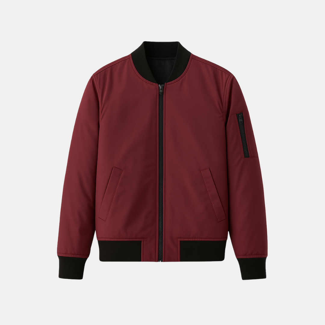 Heren Bomberjas Met Rits En Sportieve Pasvorm