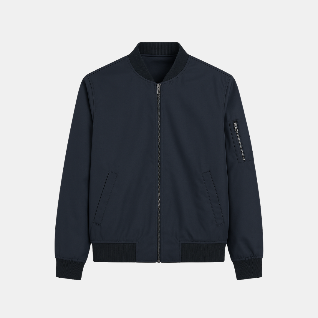 Heren Bomberjas Met Rits En Sportieve Pasvorm