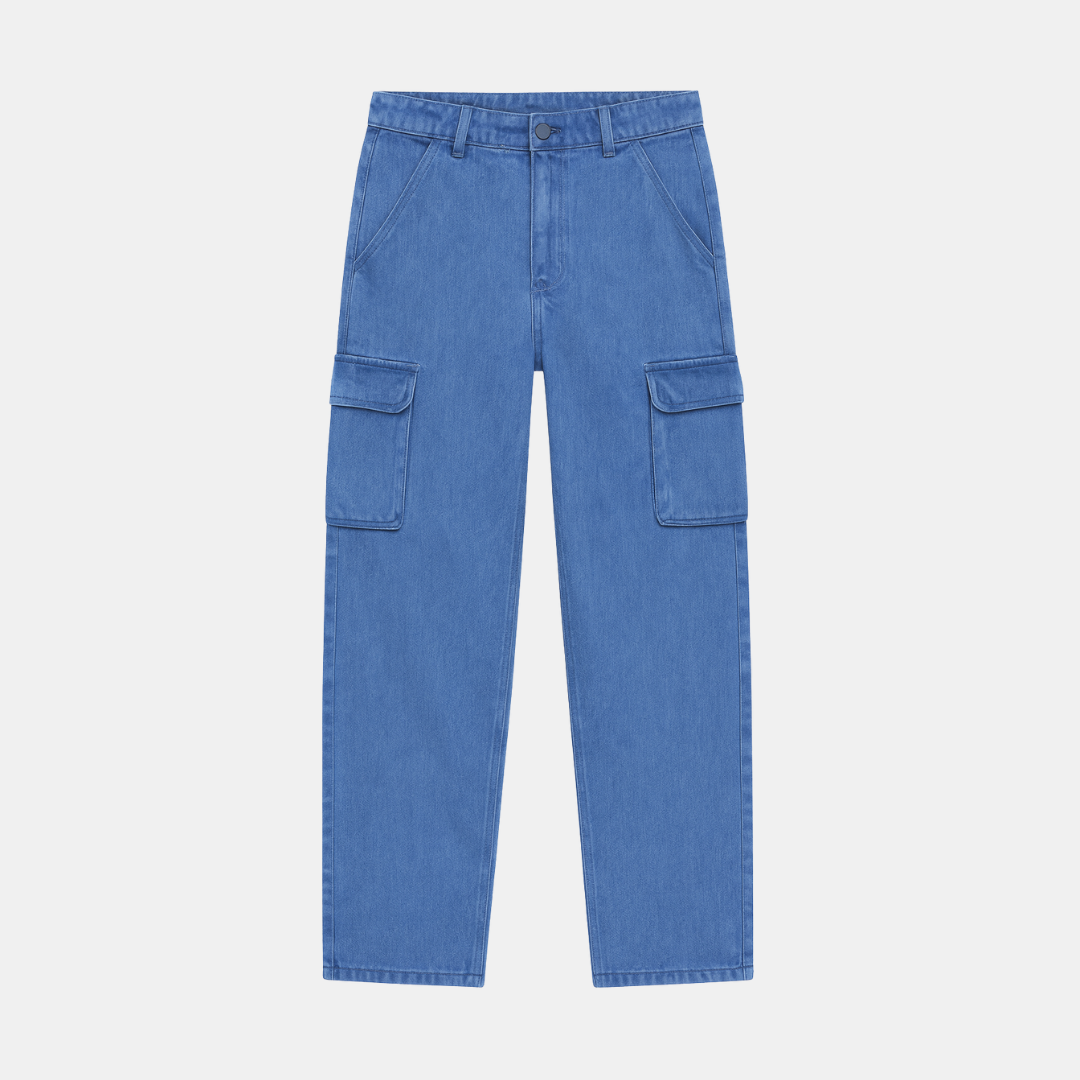 Heren Cargo Broek Met Rechte Pijpen En Zakken