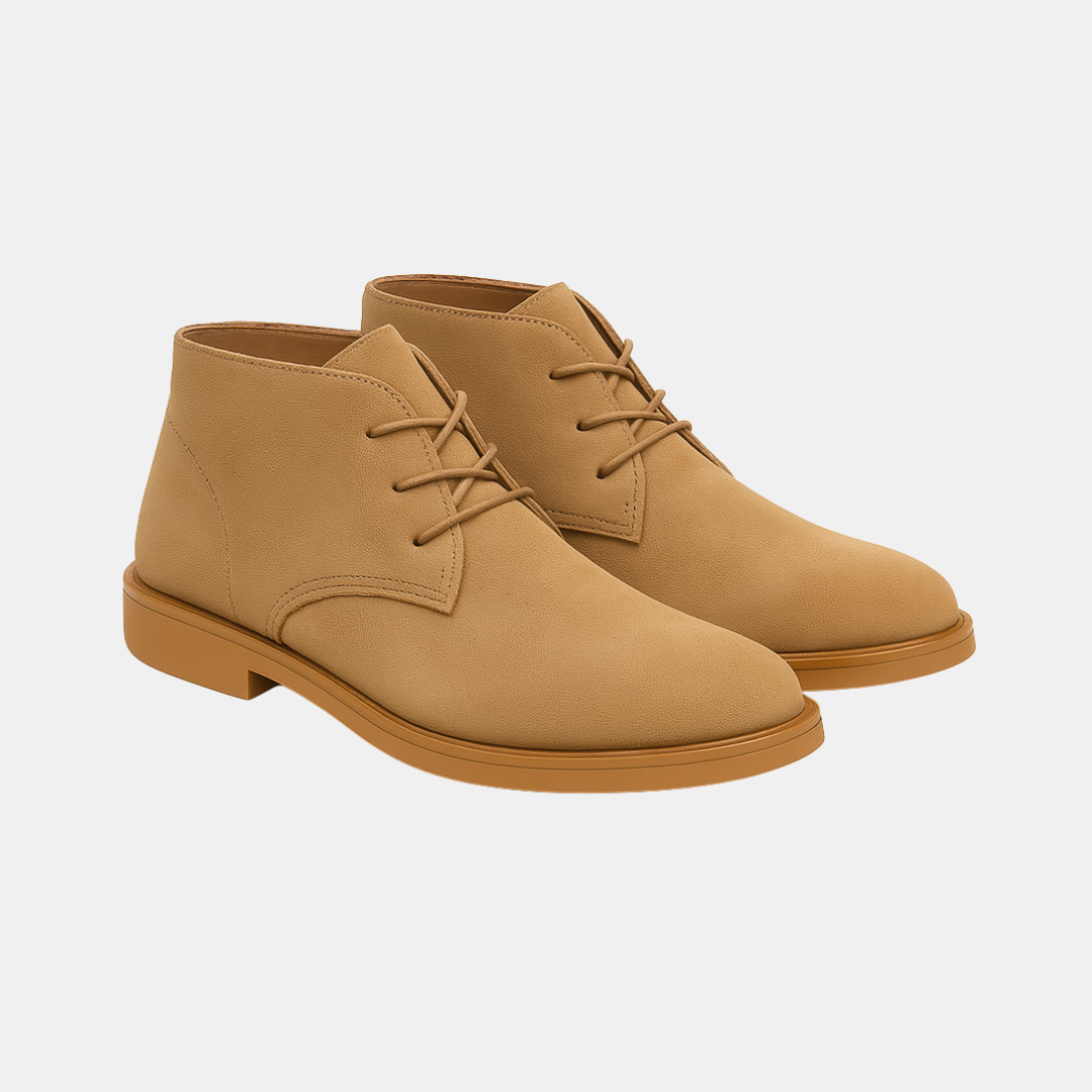 Heren Enkellaarzen Met Veters En Suèdelook