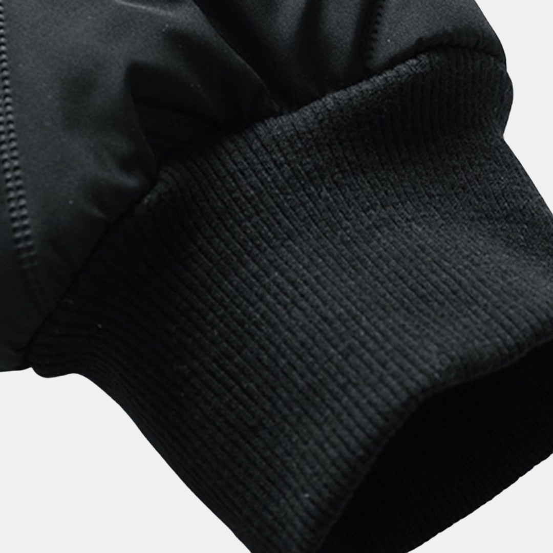 Heren Gewatteerde Jas Met Ritssluiting En Hoge Kraag