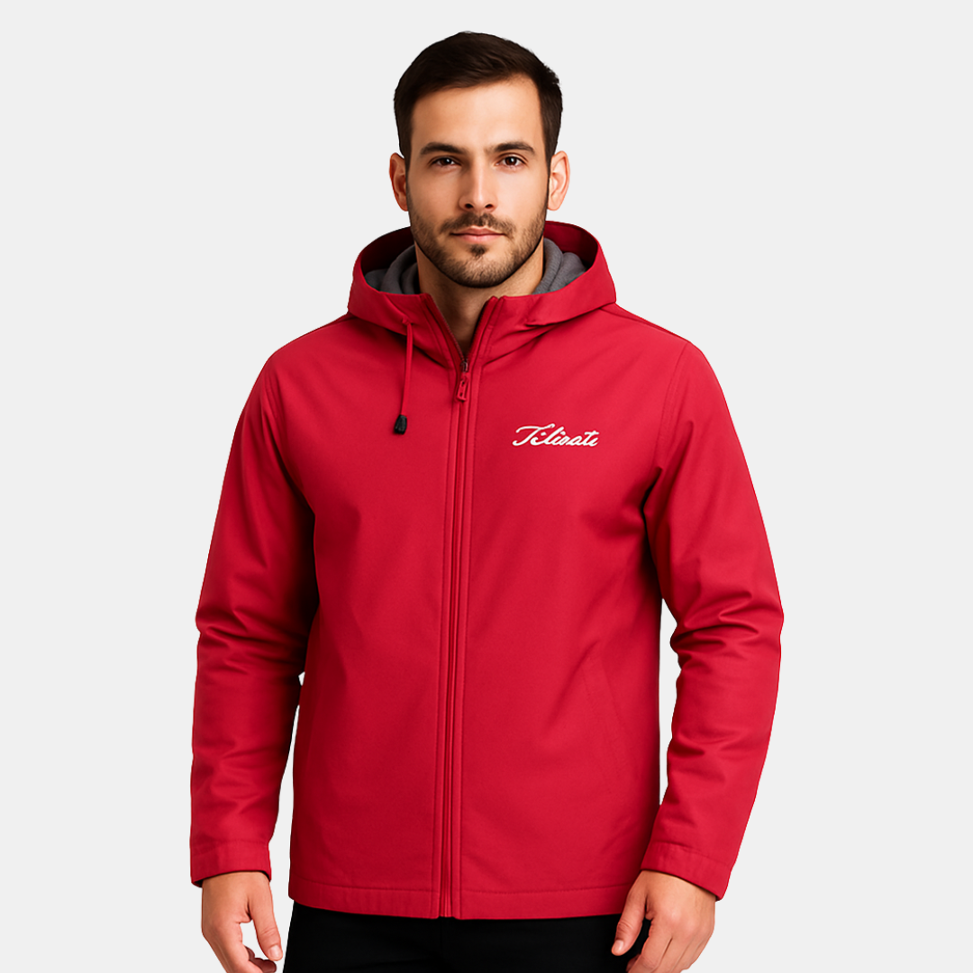 Heren Jas Met Capuchon En Waterafstotende Afwerking