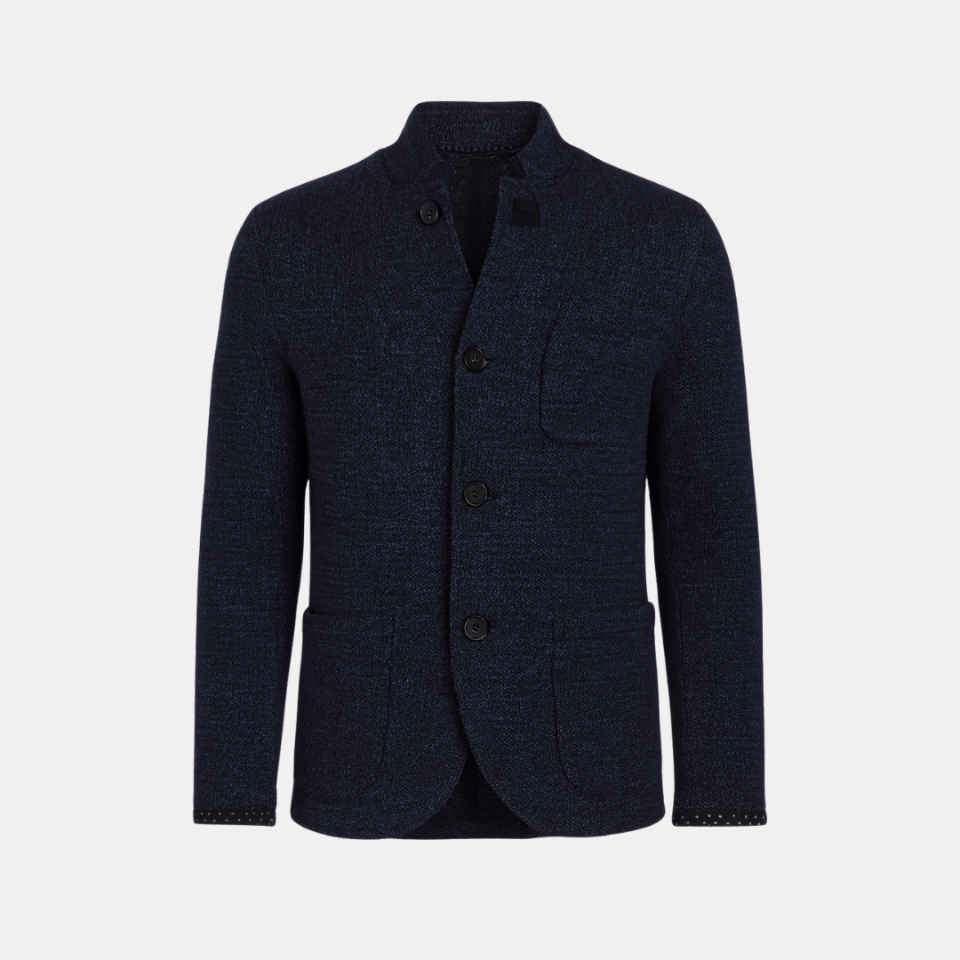 Heren Jas Met Opstaande Kraag En Knoopsluiting In Slim Fit