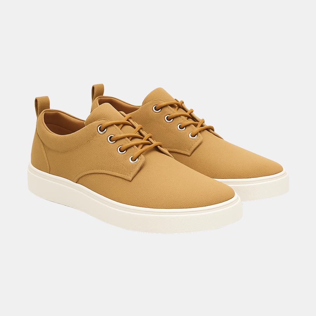 Heren Lage Sneakers Met Strakke Zool En Vetersluiting