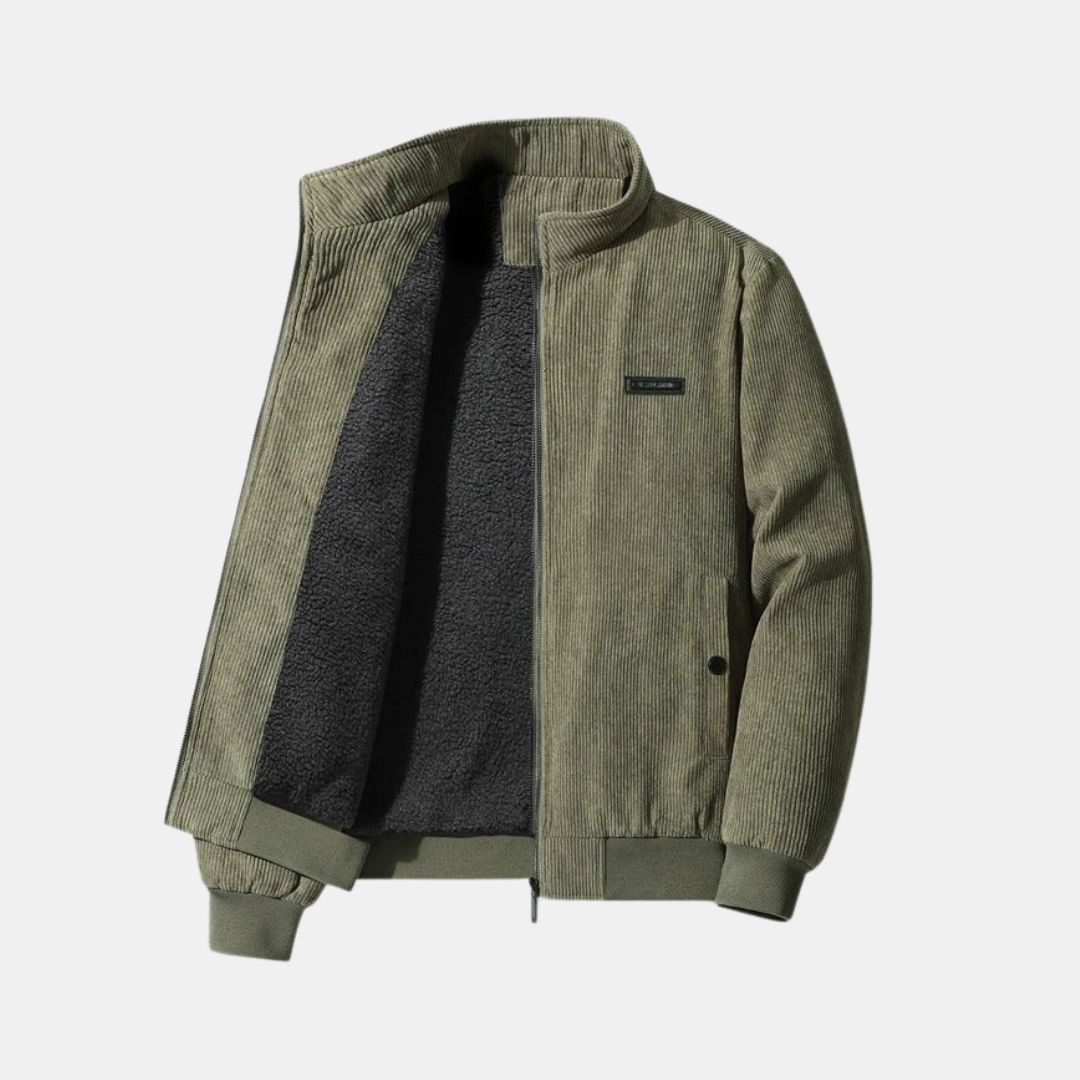 Heren Ribcord Bomberjack Met Rits En Comfortabele Pasvorm