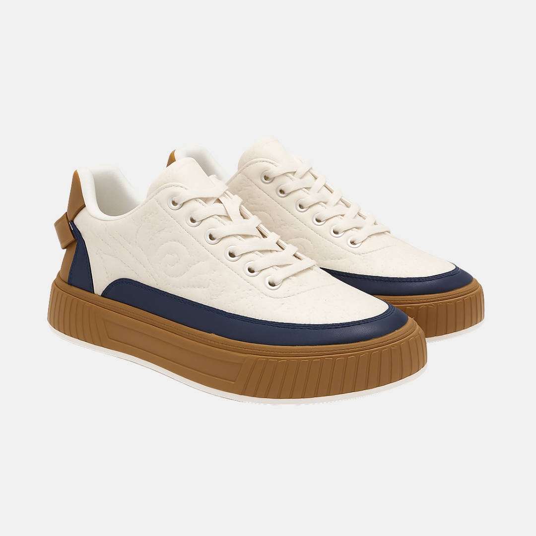 Heren Sneakers Met Dikke Zool En Uniek Patroon