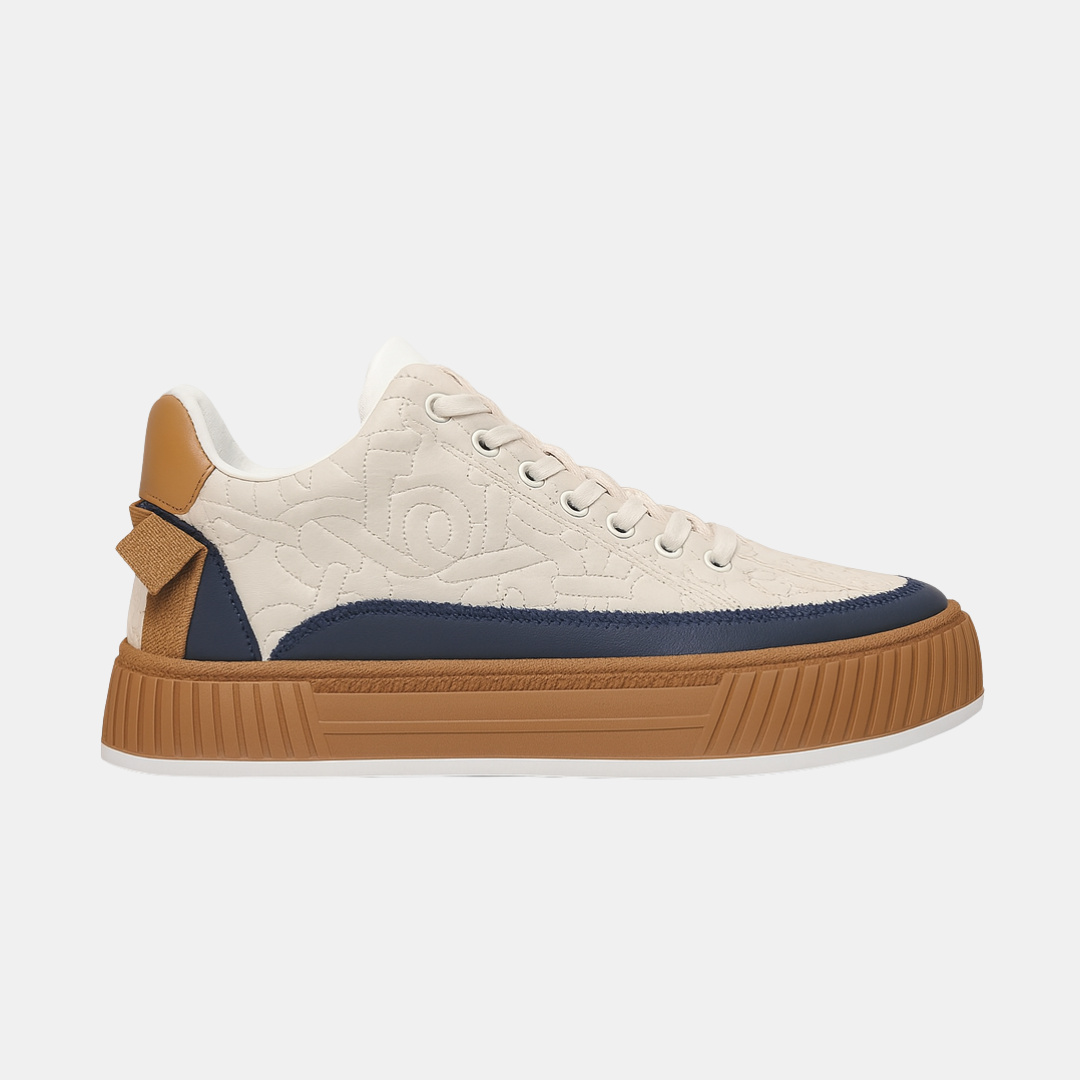 Heren Sneakers Met Dikke Zool En Uniek Patroon
