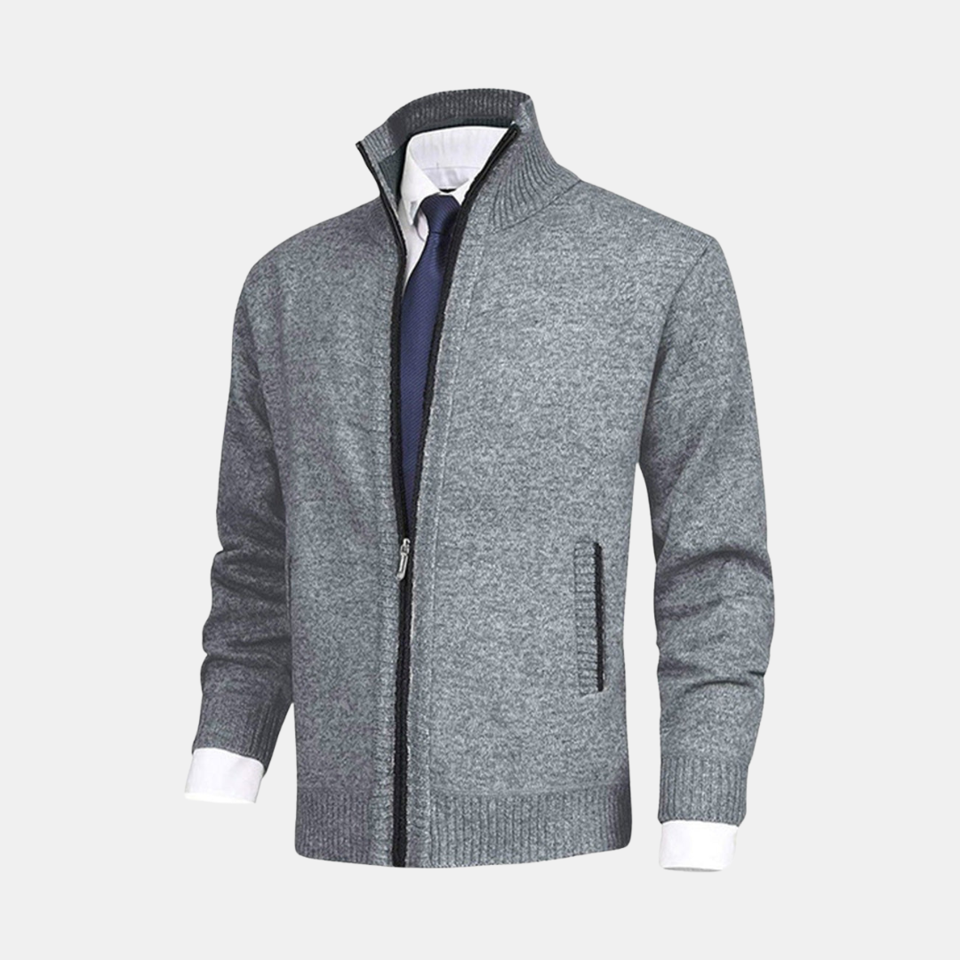 Heren Vest Met Opstaande Kraag En Ritssluiting