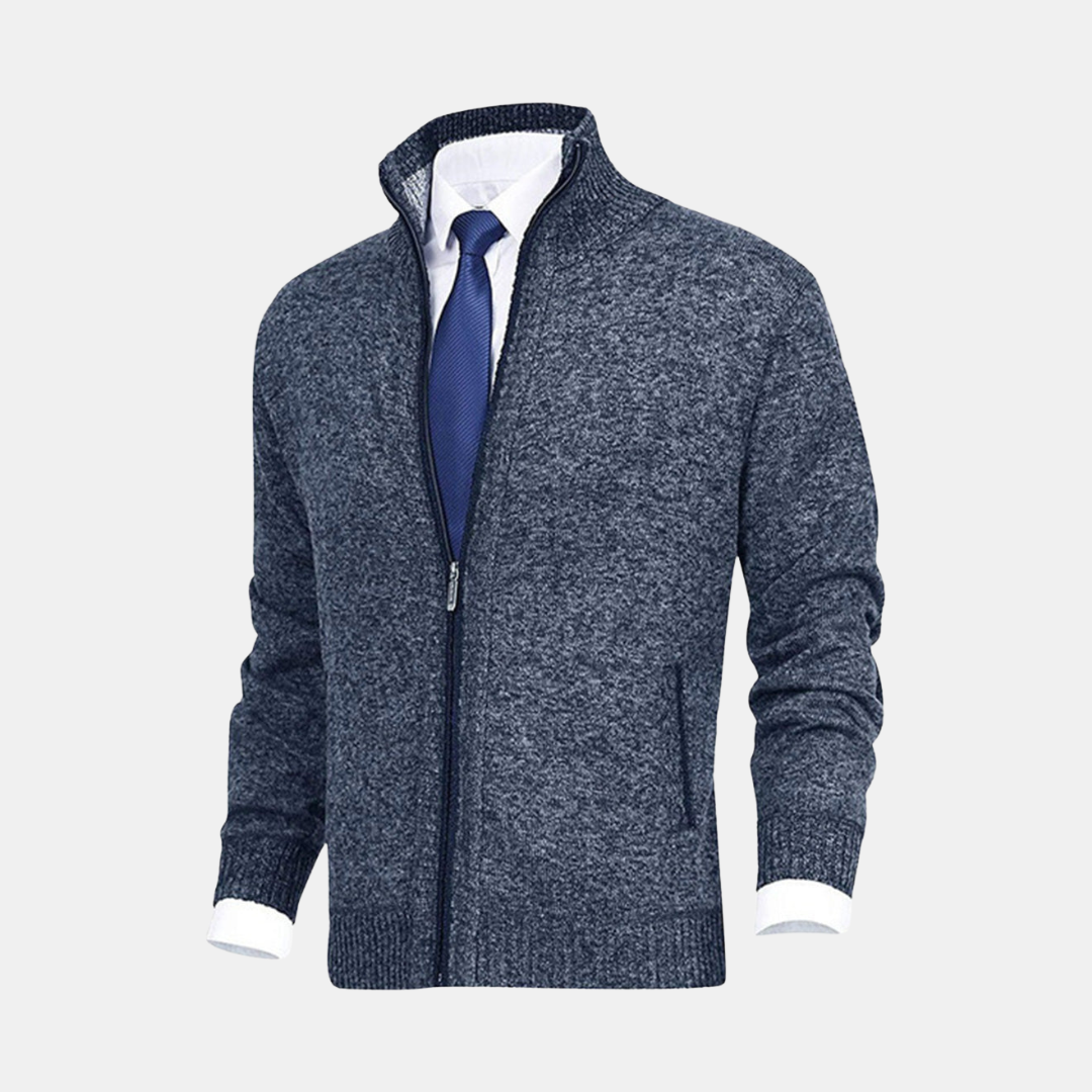 Heren Vest Met Opstaande Kraag En Ritssluiting