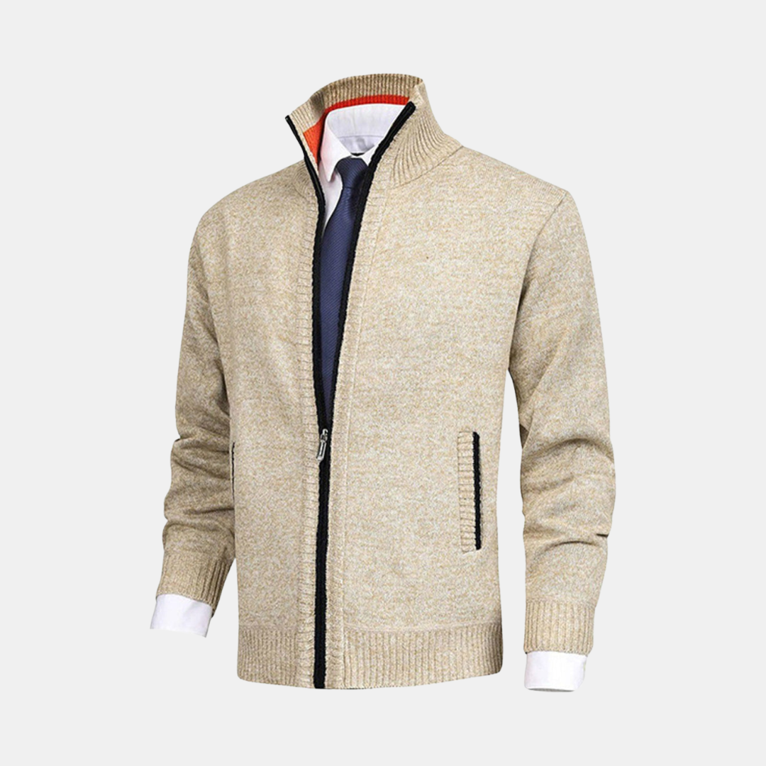 Heren Vest Met Opstaande Kraag En Ritssluiting