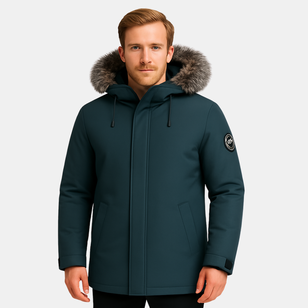 Heren Winterparka Met Warme Voering En Capuchon