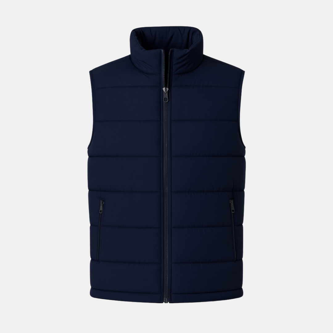 Heren Gewatteerde Bodywarmer Met Ritssluiting
