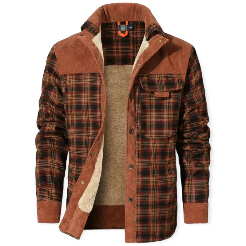 Herenjas Met Geruit Design En Warme Voering