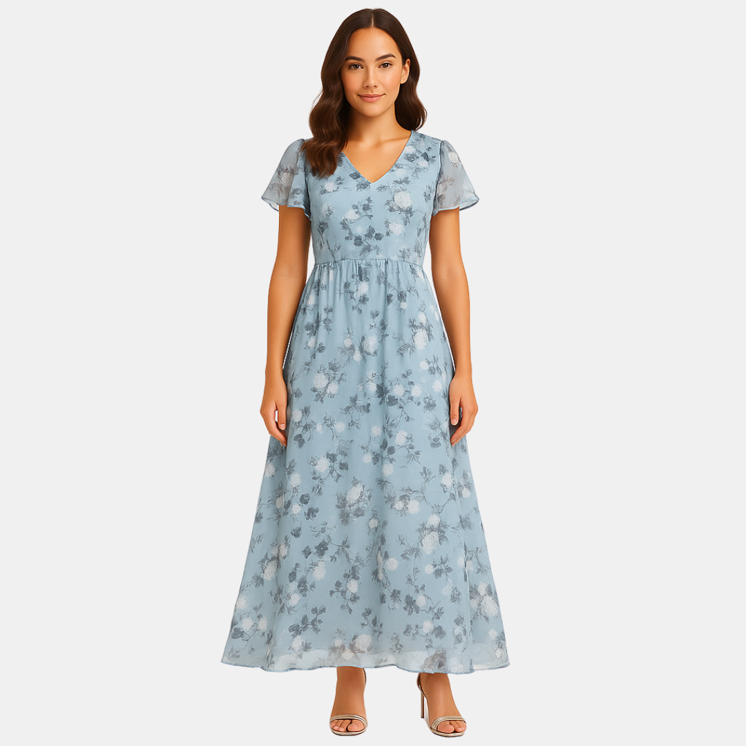 Jazmin maxi dames jurk met bloemenprint