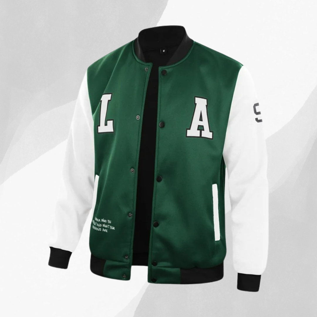 Jordan Heren varsity jas met sportieve details
