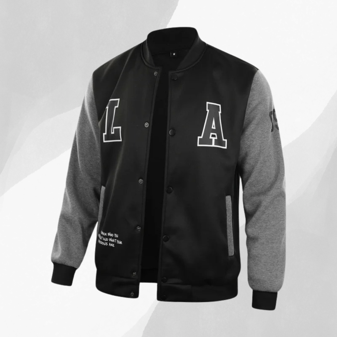 Jordan Heren varsity jas met sportieve details