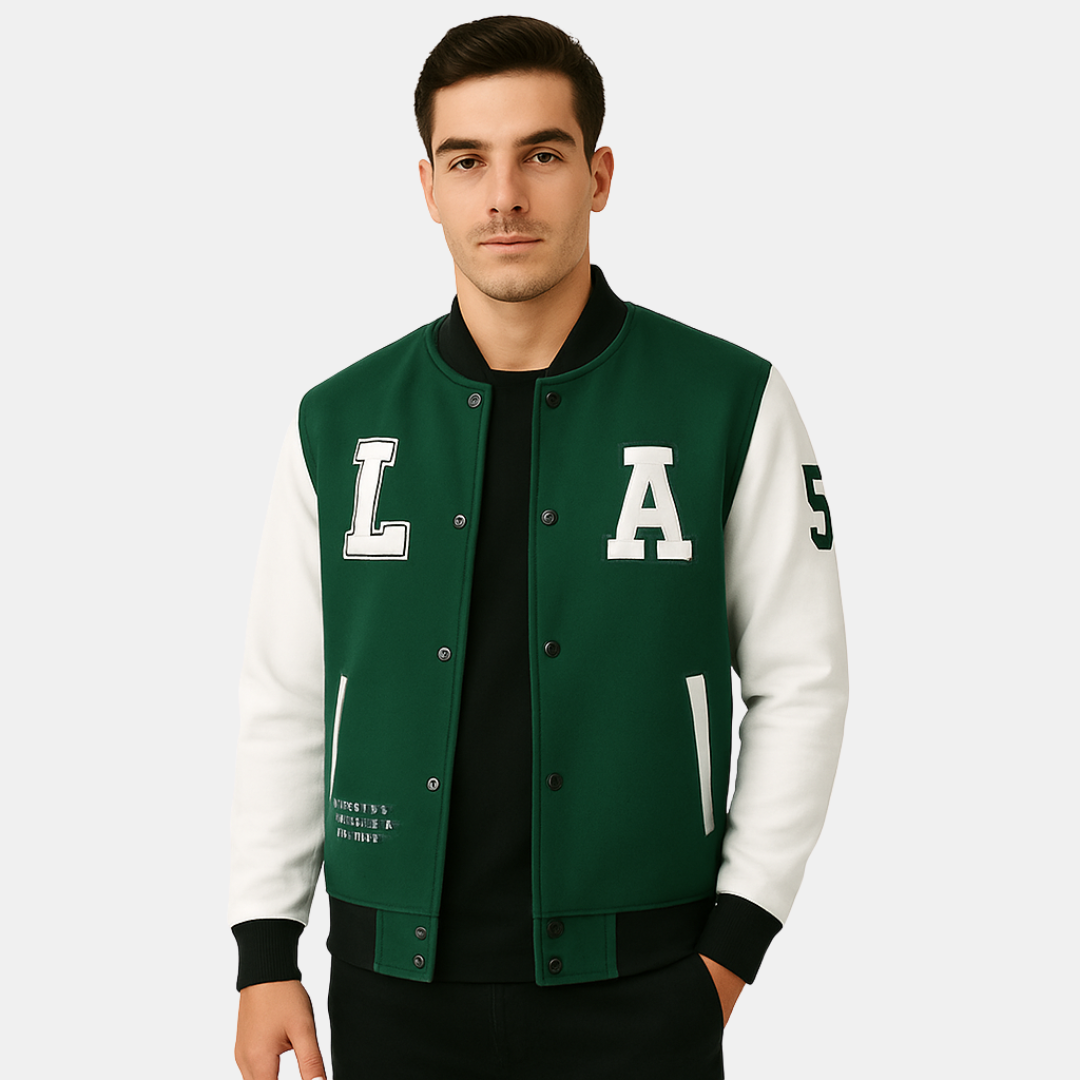 Jordan Heren varsity jas met sportieve details