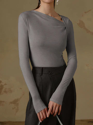 Joyce Dames top met asymmetrische halslijn