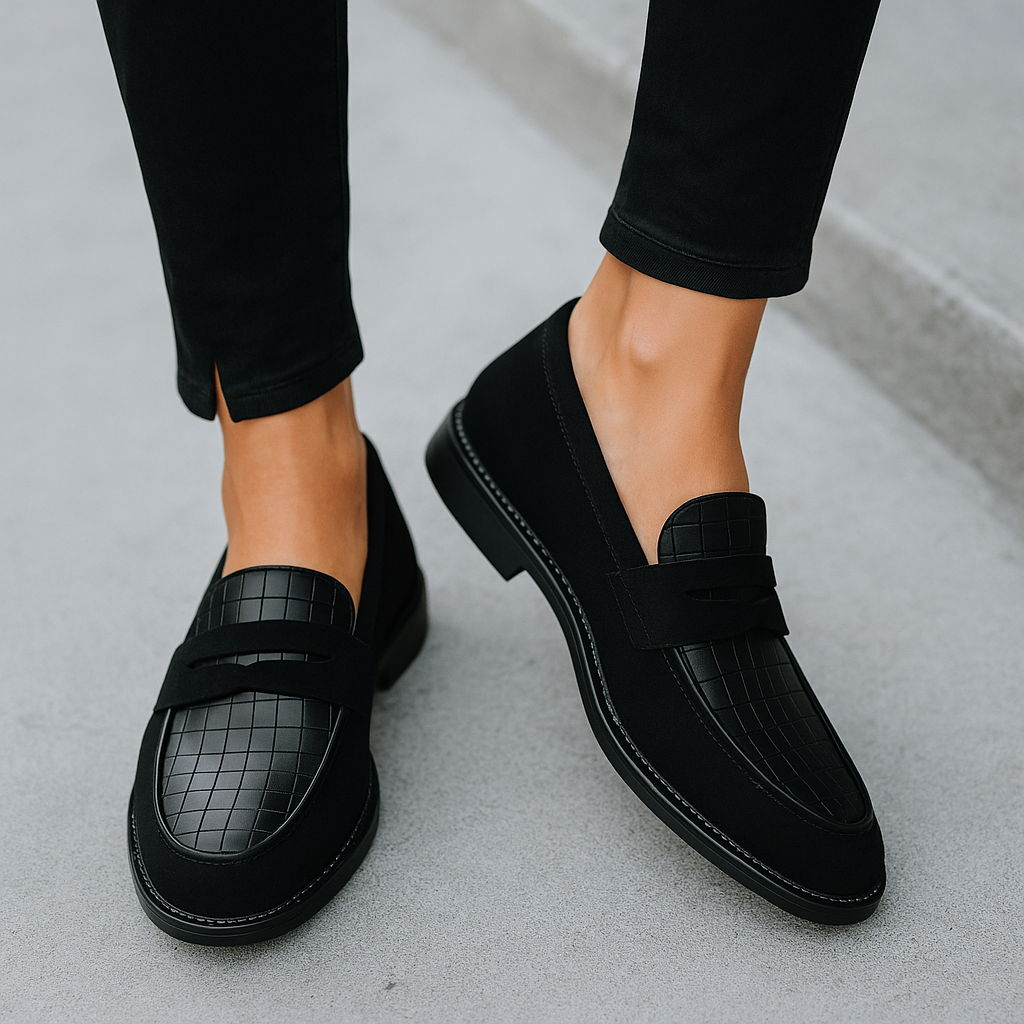 Kaiden luxe heren loafer met chique textuur