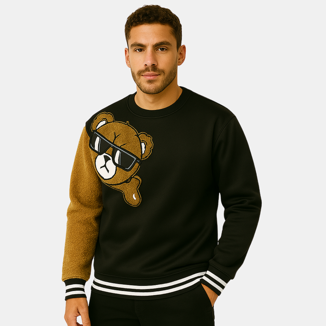 Leno Sweater met teddybeer design voor heren