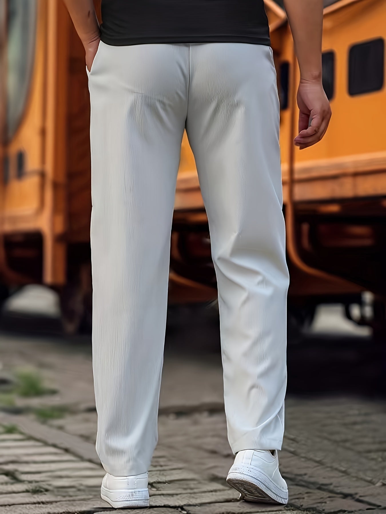 Lucas comfortabele oversized heren broek met trekkoord