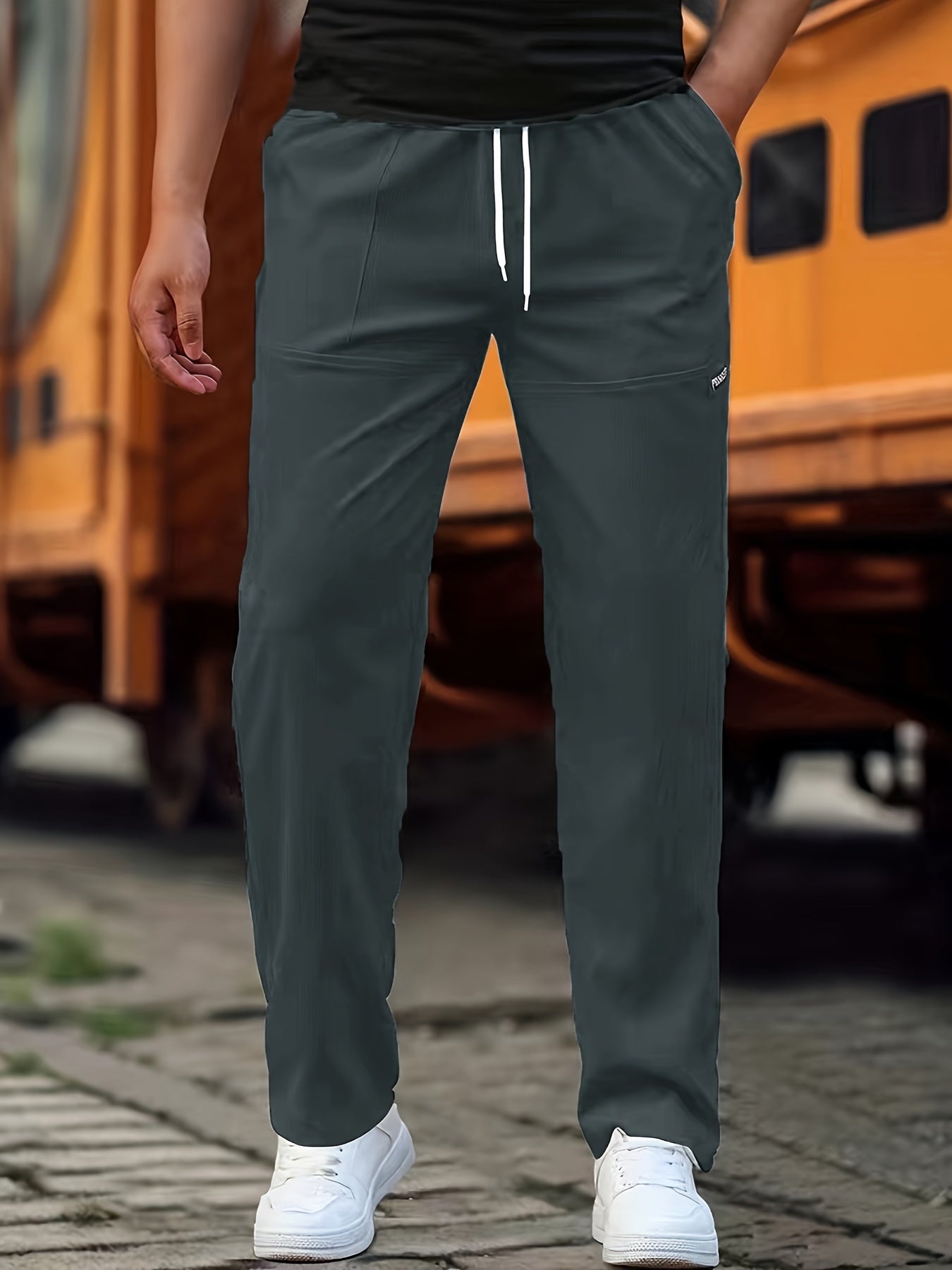 Lucas comfortabele oversized heren broek met trekkoord