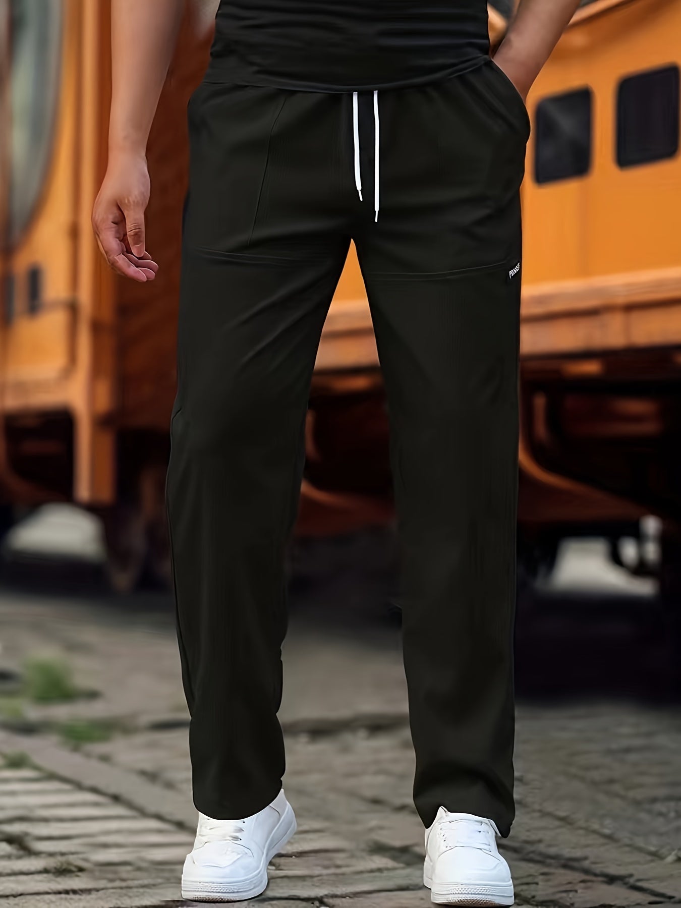 Lucas comfortabele oversized heren broek met trekkoord