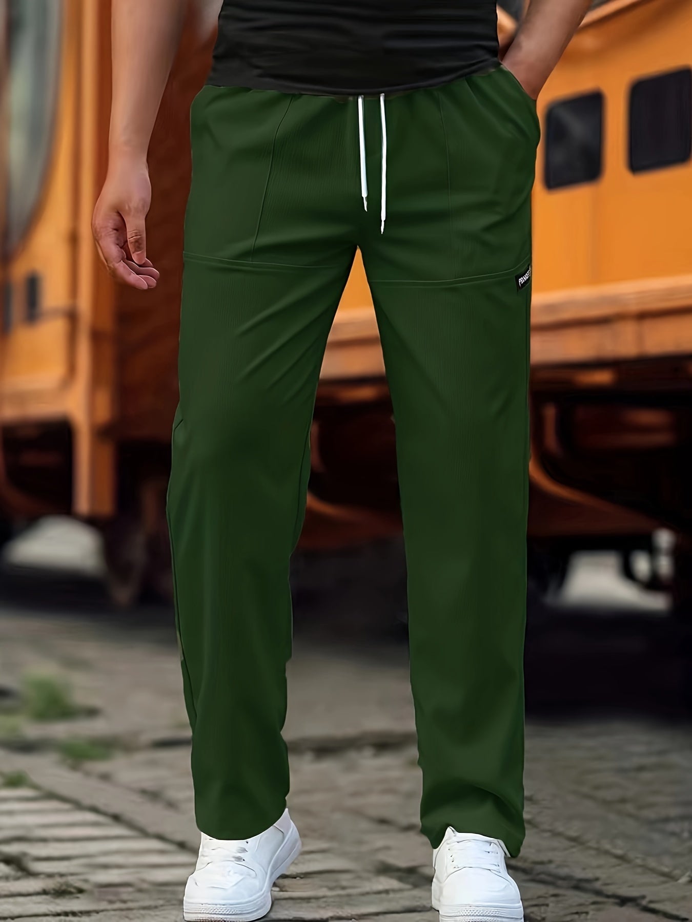 Lucas comfortabele oversized heren broek met trekkoord