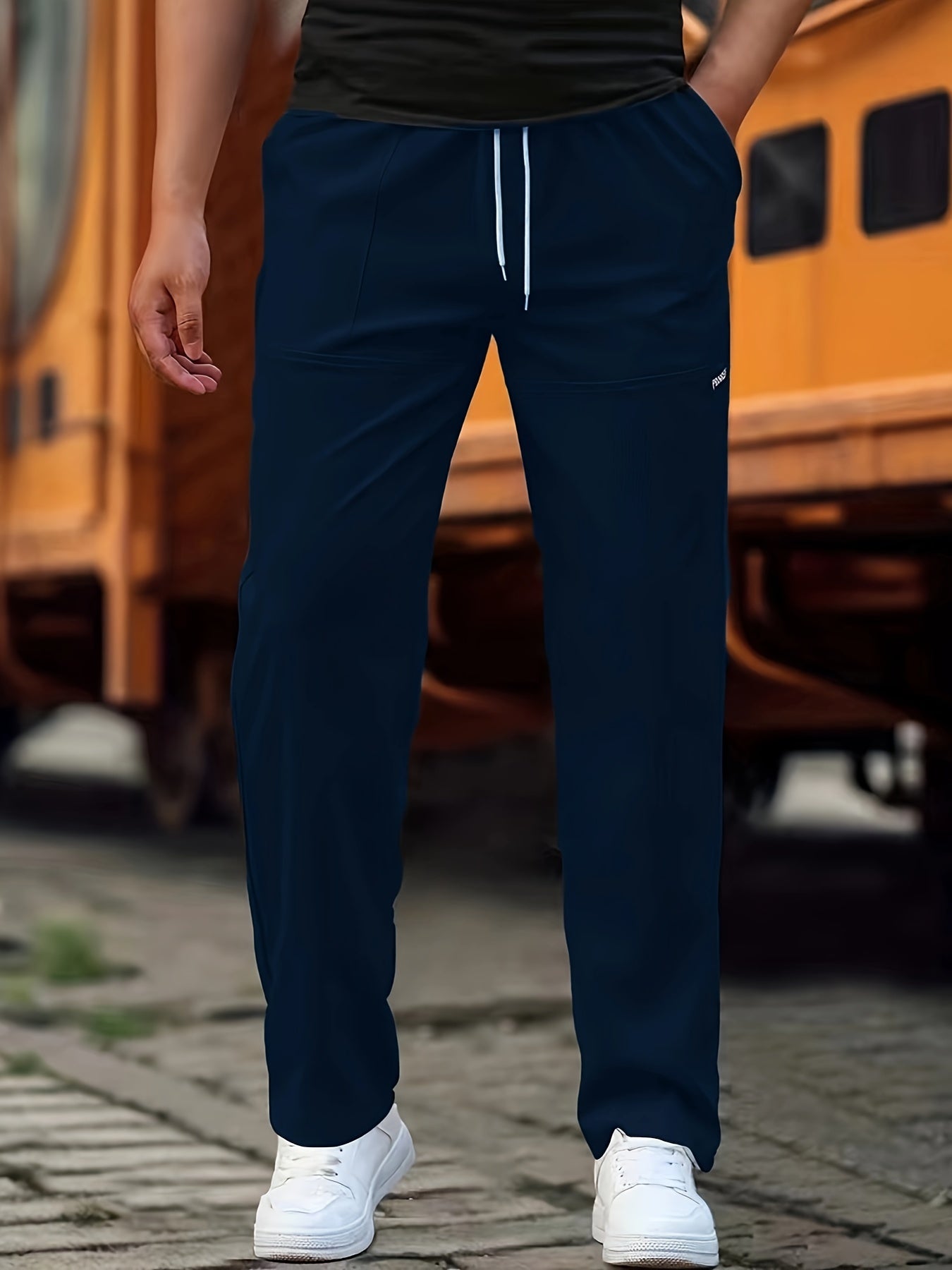Lucas comfortabele oversized heren broek met trekkoord
