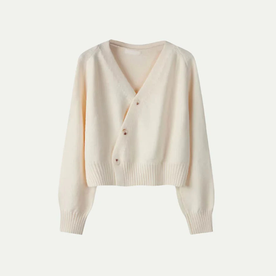 Maddie Dames vest met knopen en V-hals
