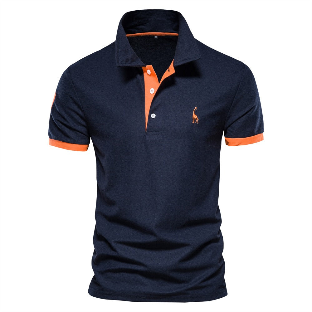 Mats Heren polo met contrasterende details