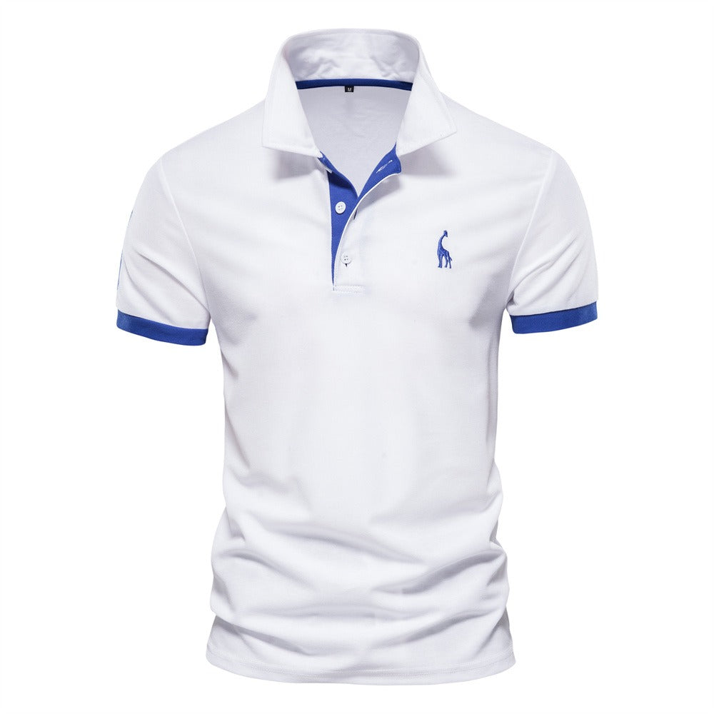 Mats Heren polo met contrasterende details