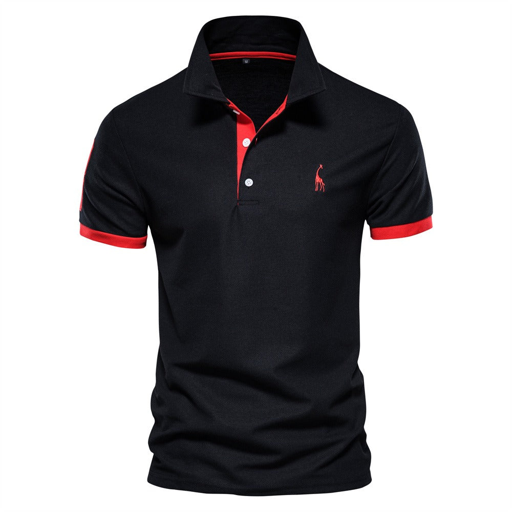 Mats Heren polo met contrasterende details