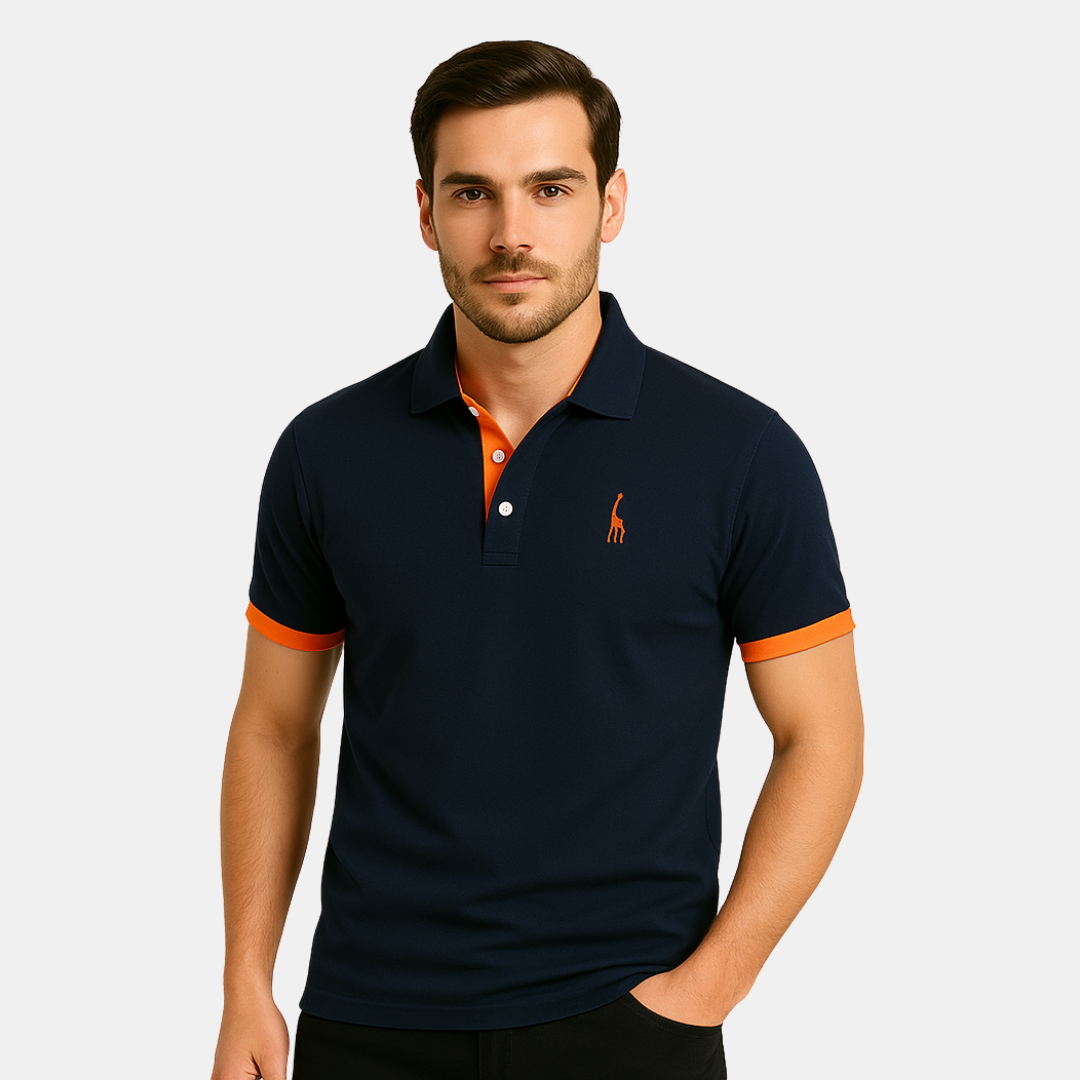Mats Heren polo met contrasterende details