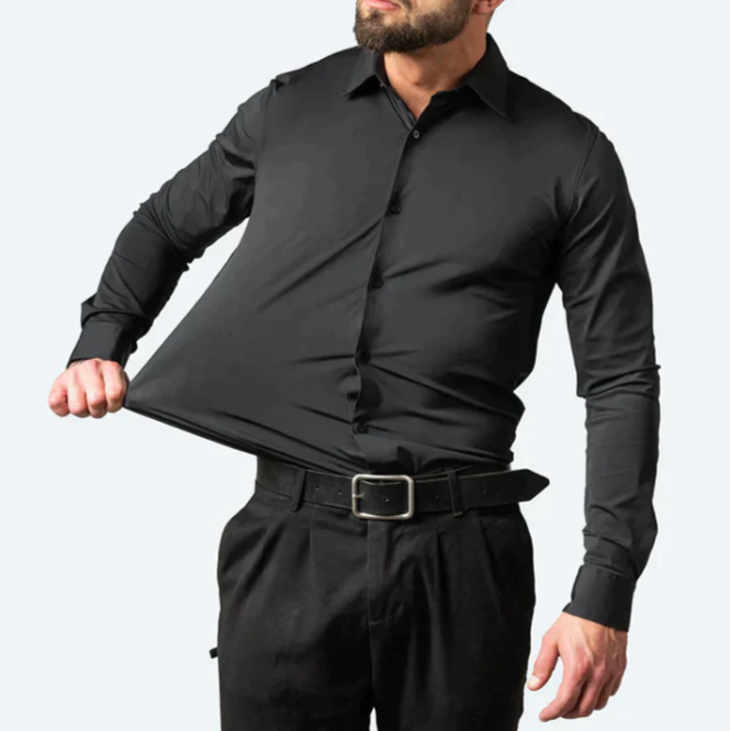 Maxime heren slim fit overhemd met stretch