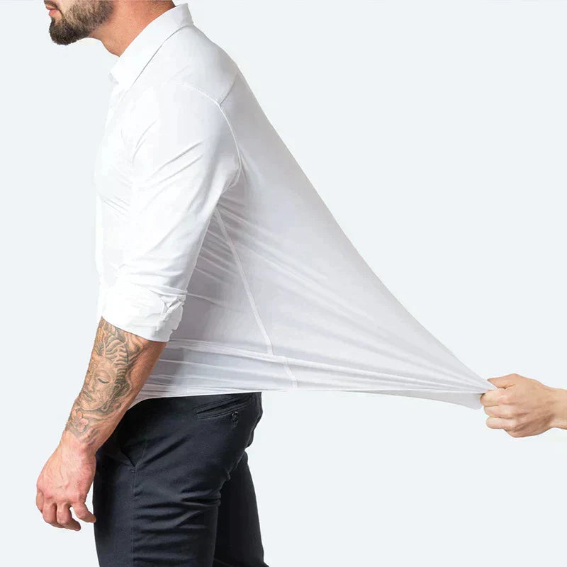 Maxime heren slim fit overhemd met stretch