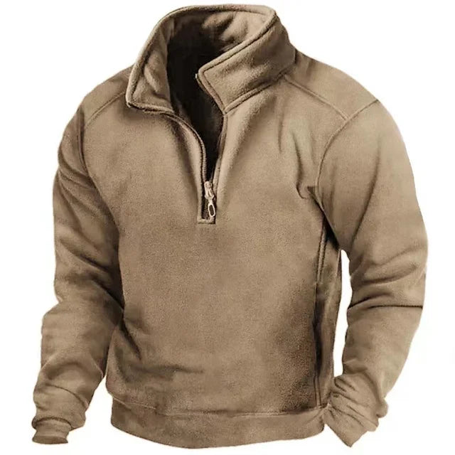 Mayson Fleece trui met halve rits voor heren