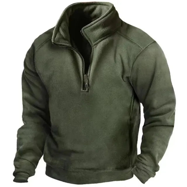 Mayson Fleece trui met halve rits voor heren